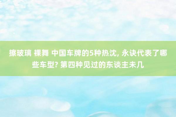 擦玻璃 裸舞 中国车牌的5种热沈， 永诀代表了哪些车型? 第四种见过的东谈主未几