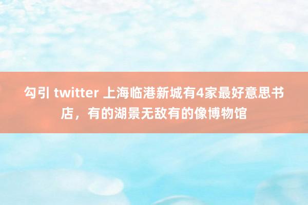 勾引 twitter 上海临港新城有4家最好意思书店，有的湖景无敌有的像博物馆