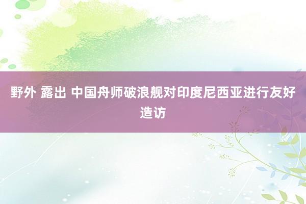 野外 露出 中国舟师破浪舰对印度尼西亚进行友好造访