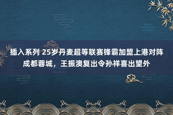 插入系列 25岁丹麦超等联赛锋霸加盟上港对阵成都蓉城，王振澳复出令孙祥喜出望外