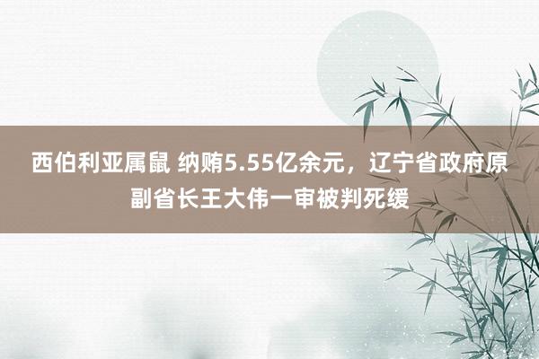 西伯利亚属鼠 纳贿5.55亿余元，辽宁省政府原副省长王大伟一审被判死缓