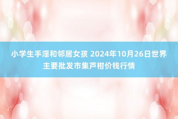 小学生手淫和邻居女孩 2024年10月26日世界主要批发市集芦柑价钱行情