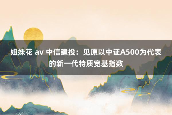 姐妹花 av 中信建投：见原以中证A500为代表的新一代特质宽基指数