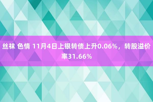 丝袜 色情 11月4日上银转债上升0.06%，转股溢价率31.66%