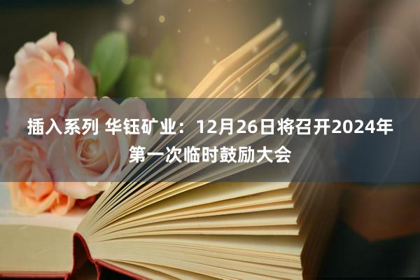 插入系列 华钰矿业：12月26日将召开2024年第一次临时鼓励大会