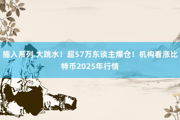 插入系列 大跳水！超57万东谈主爆仓！机构看涨比特币2025年行情